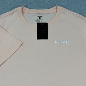 Hurley Mens Logo Tee Shirt Small S Candy Pink Surf Beach Casual NWT